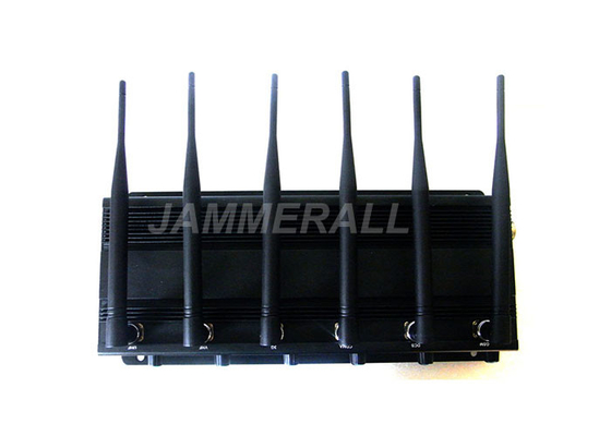 15 W Adjustable High Power Sinyal Jammer 6 Jenis Antena Untuk WiFi / GPS