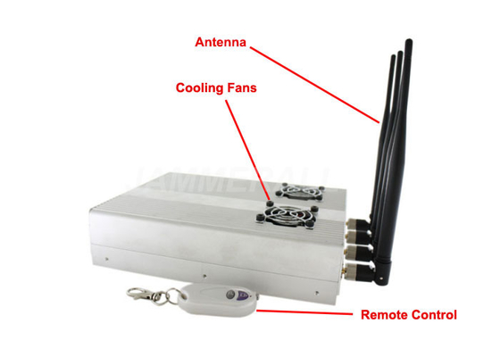 Jammer Sinyal Sel Desktop, Blocker CDMA / 3G / GSM Dengan 2 Kipas Pendingin