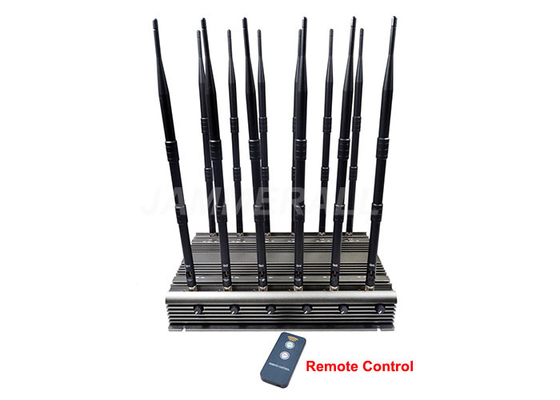 Jammer Sinyal 3G 4G Disesuaikan Untuk WiFi LOJACK UHF VHF Dengan Remote Control