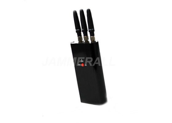 kualitas  3 Antennas Portable Cell Phone Jammer , Mini - Pocket Size Mobile Signal Jammer pabrik