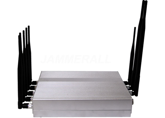 Mutifunctional UHF VHF Jammer Ponsel GPS WiFi Blocker Desktop 8 Antena